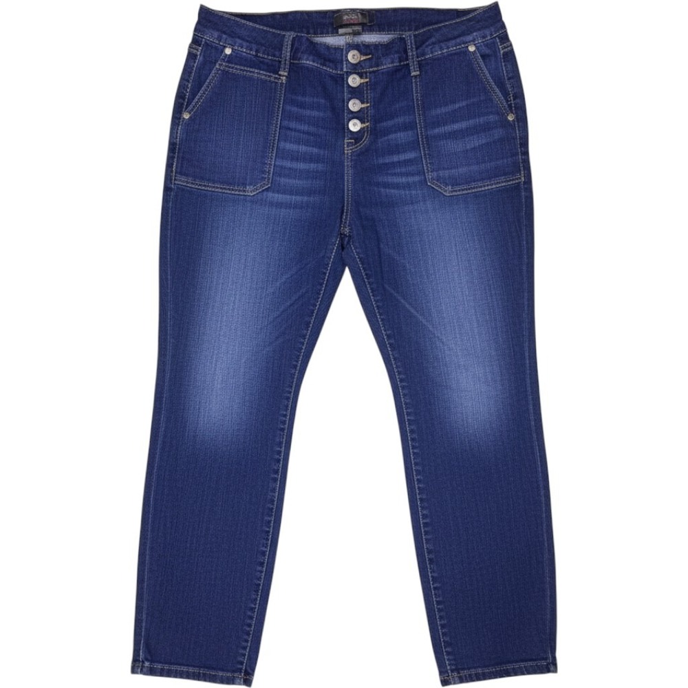 Torrid Mid-Rise Skinny Jeans Vintage Stretch Button Fly Blue Denim 18R